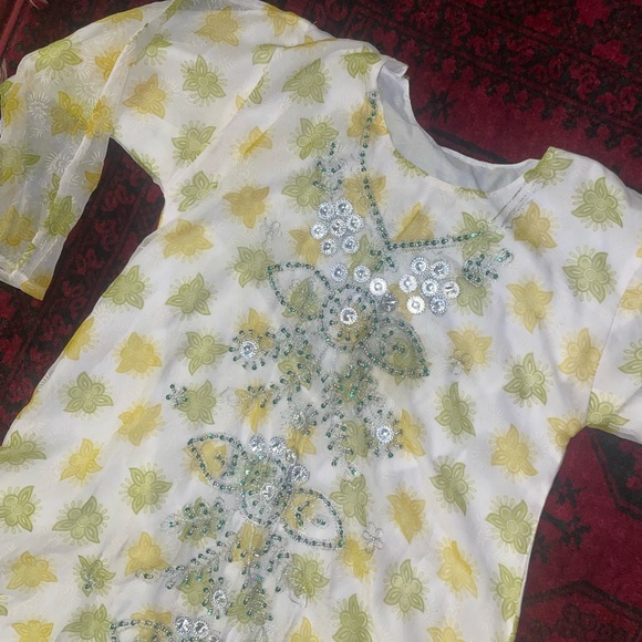 Pakistani indian  dress 2 piece with scarf dupatta - Picture 5 of 9